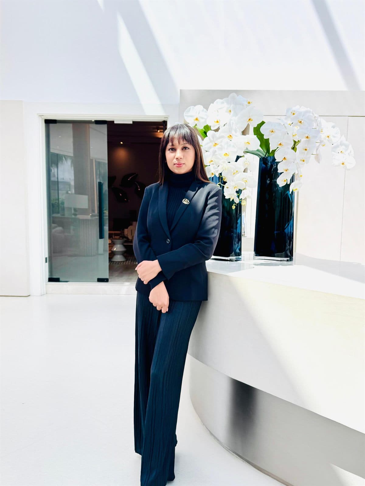 Ann Fernando, Property Consultant, at a Dubai sales centre