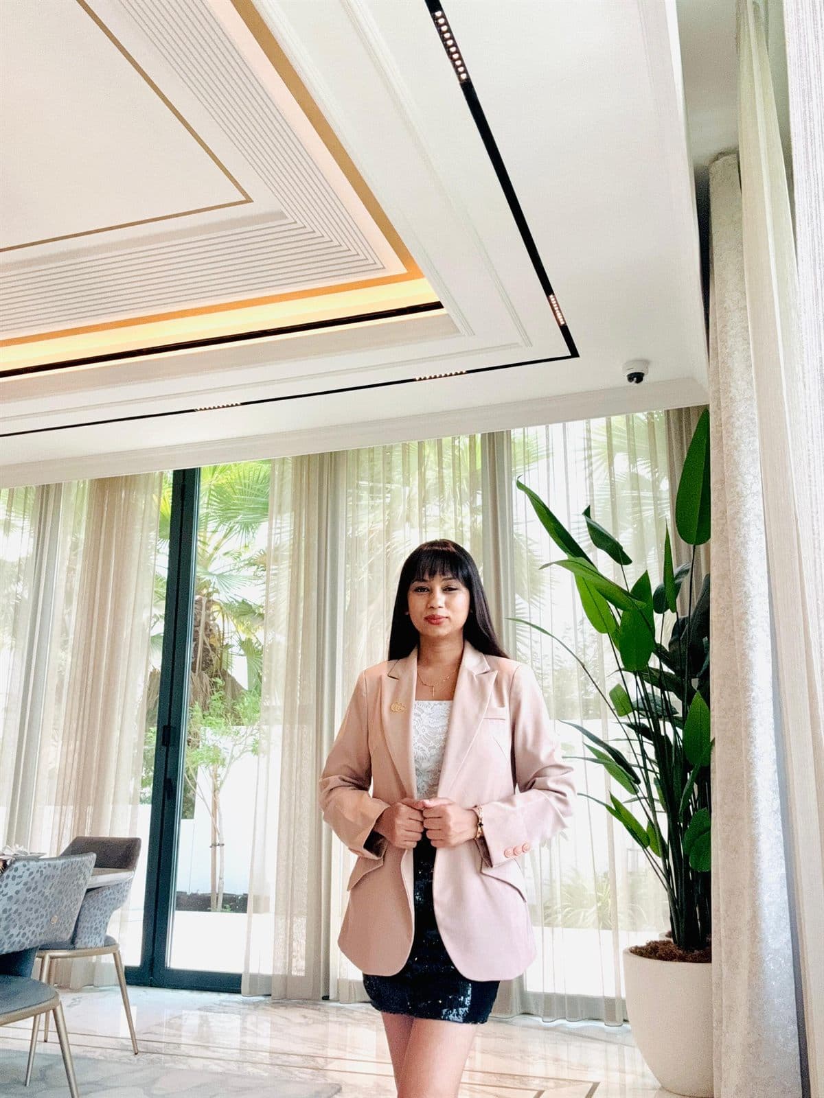 Ann Fernando on site at a Dubai villa